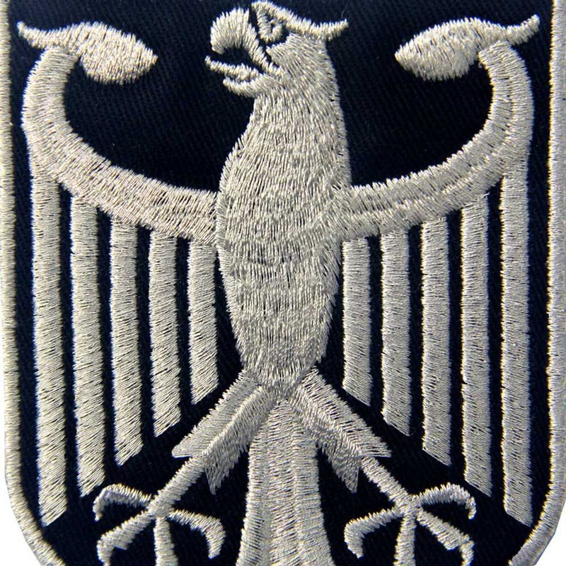 Rocking Planet Germany Coat of Arms German Eagle Shield Metallic Embroidered Iron On Sew On Patch - Image 2